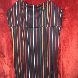 Multicolored stripper dress